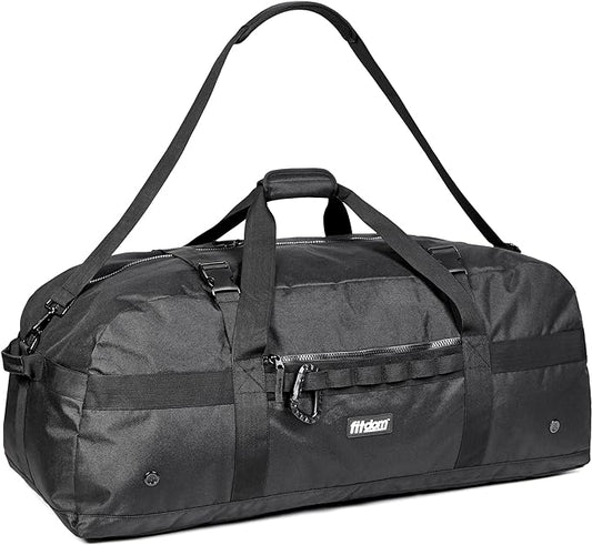 Fitdom 132L 36" Heavy Duty Extra Large Sports Gym Equipment Travel Duffel Bag W/Adjustable Shoulder & Compression Straps. Perfect for Soccer Baseball Basketball Hockey Football Team Coaches & More