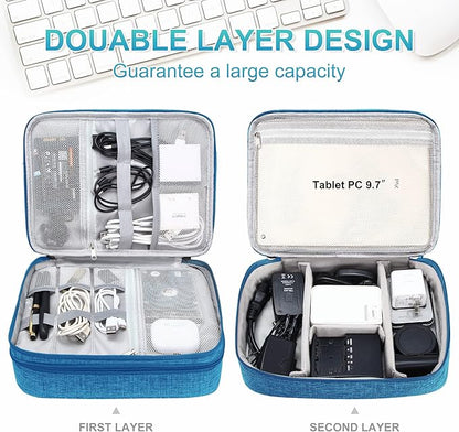 CILLA Electronics Organizer Travel, Travel Cord Organizer Case, Compact Electronics Accessories Bag for Cable, Cord, Charger, Phone