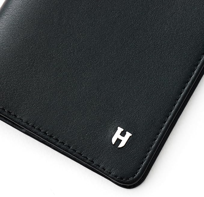 Passport Holder for Travel, Men & Women, RFID Handcrafted Nappa Leather Passport Cover & Case, Gift Box & Pouch for Birthday & Christmas, Black