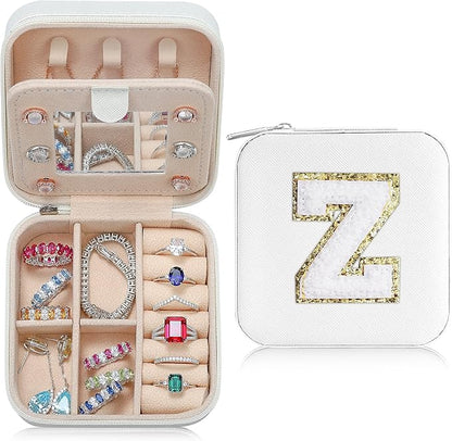Parima Women's Jewelry Organizer | Necklace, Earring, Ring Organizer | White, Letter Z Travel Gift