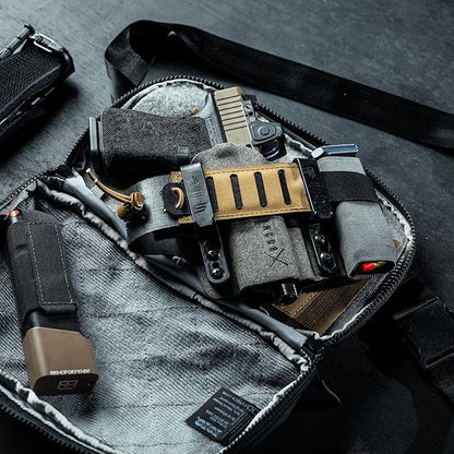 Eberlestock Fade Flex - Concealed Carry Waist Bag - Tactical Men's Fanny Pack with Adjustable Waist Belt - 10” W x 6”H x 3” D - Black