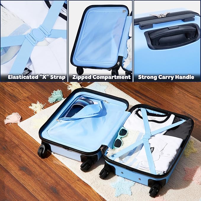 Bluey Kids Luggage with Wheels Rolling Suitcase Small Carry On Travel Suitcase Vacation Weekend Trips Travel Essentials