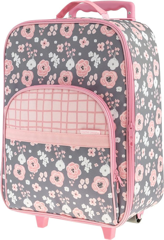 Stephen Joseph Kids' Luggage, Charcoal Flower