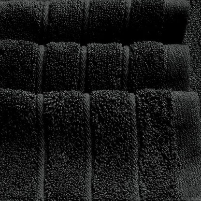 Tens Towels Pack of 8 Towels Set, 2 Extra Large Bath, 2 Hand, 4 Washcloths, 100% Cotton, Lighter Weight, Quicker to Dry, Super Absorbent, Perfect for Bathroom, Black