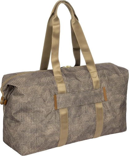 Bric's X-Travel Deluxe Duffle for Men and Women - Lightweight Overnight Carry On Travel Luggage with Tuscan Leather Trim and Sleeve Attachment - Water-Resistant Weekender or Gym-Ready Duffel