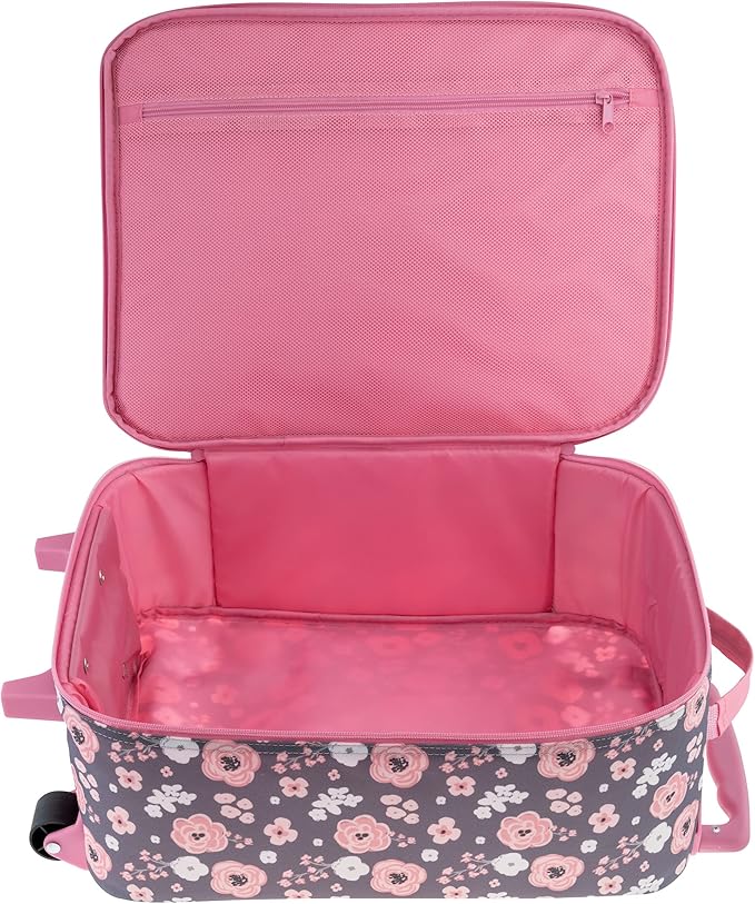 Stephen Joseph Kids' Luggage, Charcoal Flower