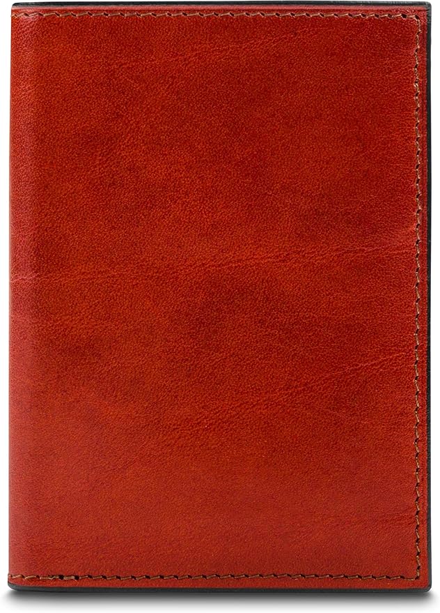 Bosca Old Leather Passport Holder For Men & Women - RFID Blocking, Travel Passport Wallet With Classic Finish, Gift Packaging Included Cognac