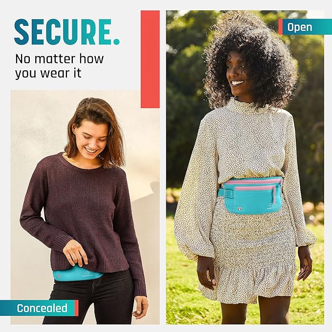 Hidden Money Belt for Travel for Men, Waist Wallet Anti Theft, RFID Passport Holder For Travel Men Or Women, Money Pouch, RFID Passport Holder