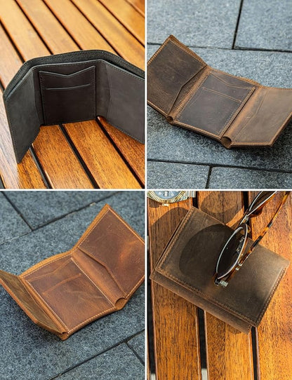 Handcrafted Genuine Leather Wallets, Minimalist Cardholders, and Passport Covers, Handmade Gift