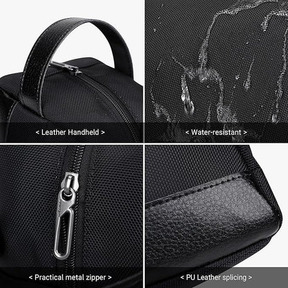 WITZMAN Toiletry Bag for Men Women Lightweight Hanging Travel Bathroom Bag Water-resistant Dopp Kit Shaving Bag Cosmetic bag （B692 Black）