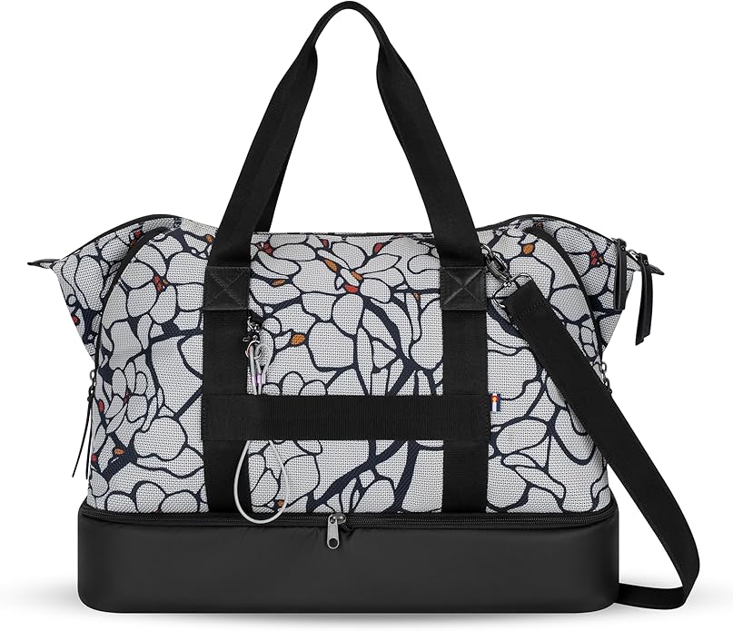 Sherpani Boston, Anti Theft Weekender Bags, Travel Duffel Bag, Carry On Tote Bag with Removable Shoe Bottom Compartment