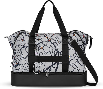 Sherpani Boston, Anti Theft Weekender Bags, Travel Duffel Bag, Carry On Tote Bag with Removable Shoe Bottom Compartment