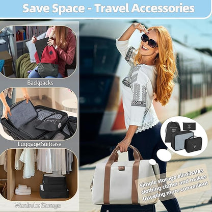 10 Pcs Set Packing Cubes - Travel Packing Organizers, Expandable Suitcase Organizer, Luggage Organizer Bags