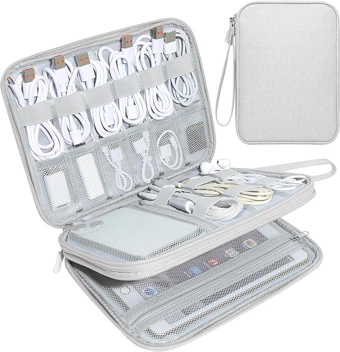CILLA Electronics Organizer Travel, Travel Cord Organizer Case, Compact Electronics Accessories Bag for Cable, Cord, Charger, Phone
