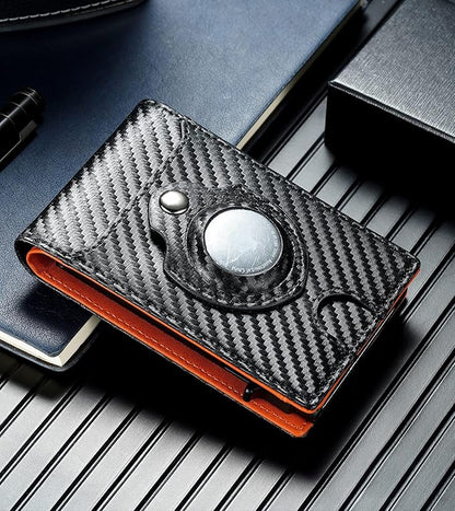 furid Airtag Wallet For Men - Smart Apple Air Tag Wallet with Airtag Holder, Rfid Pop Up Slim Minimalist Wallets,Gifts Boxed