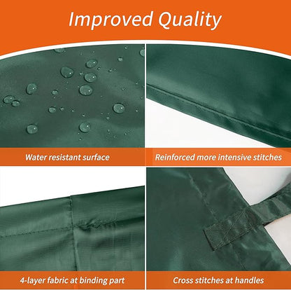 Polecasa Heavy Duty Large Laundry Bag with 130gsm Tear Resistant Fabric and Handles, Easy to Carry Durable Dirty Clothes Drawstring Bag, Perfect for College Dorm,Travel, 2 Pack 28”x36”,Green