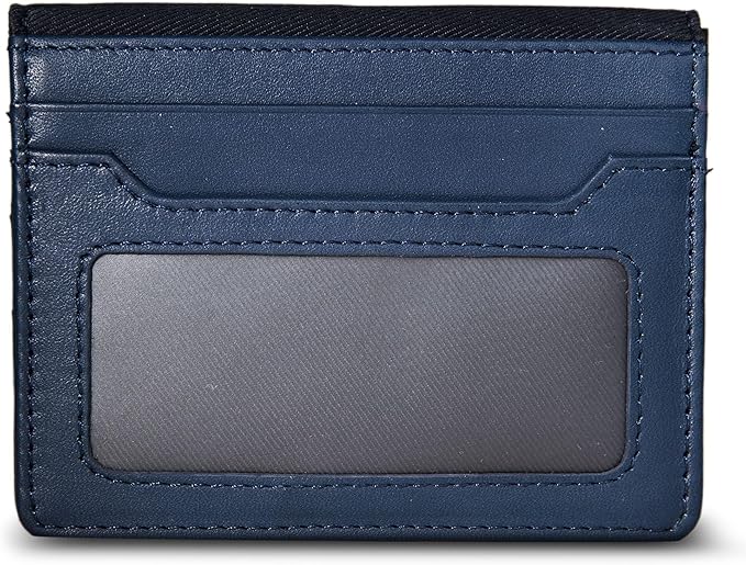 Nautica Men's Slim Wallet | Card Case | RFID Blocking | ID Window | Minimalist | Lightweight | Genuine Leather