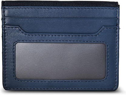 Nautica Men's Slim Wallet | Card Case | RFID Blocking | ID Window | Minimalist | Lightweight | Genuine Leather