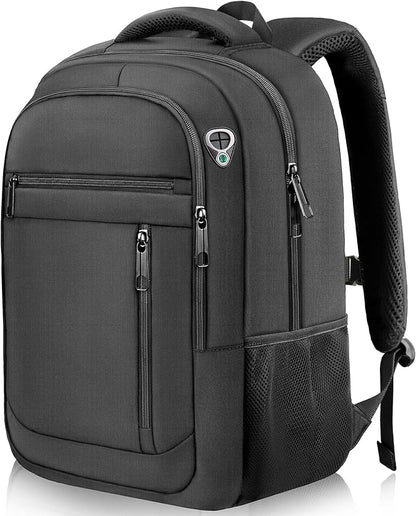 Travel Backpack, Extra Large 45L Travel Backpack for Men & Women, Expandable Laptop Bag, Water Resistant Computer Backpack Fits 18.4 Inch Laptop, Lightweight Daypack for Flight, Black