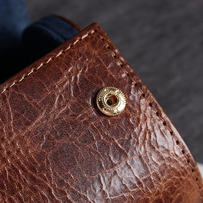 Genuine Napa Leather Watch Roll Travel Case for 3 Watches - Travel Watch Rolls and Leather Watch Display Cases with Velvet Interior - Watch Storage Organizer Men's