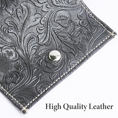 Pill Organizer,LIZIMANDU Weekly Travel Pill Case Box Medication Reminder Daily AM PM, Day Night 7 Compartments,for 4 Times A Day, 7 Days a Week-Includes Leather PU Carrying Case(1-Carved Black2)