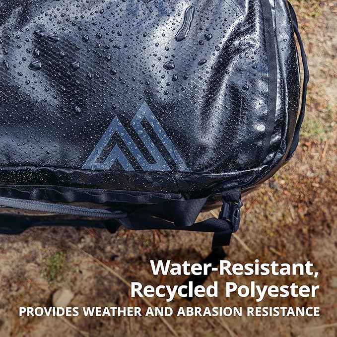 Gregory Alpaca 100L Water-Resistant Travel/Gear Organization Duffel Bag with included Packing Cube, Obsidian Black
