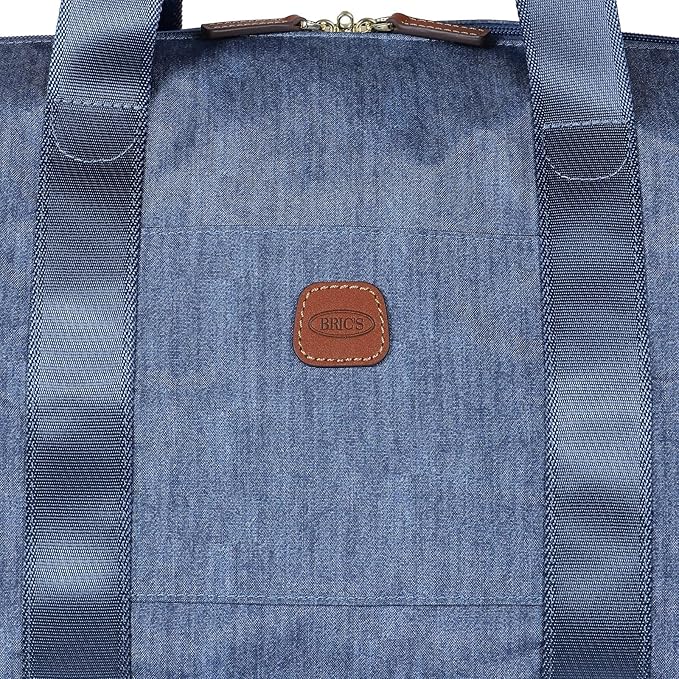 Bric's X-Bag/X-Travel 2.0 Folding Duffel Bag - 18" Carry On and Overnight Travel Bag - Jeans