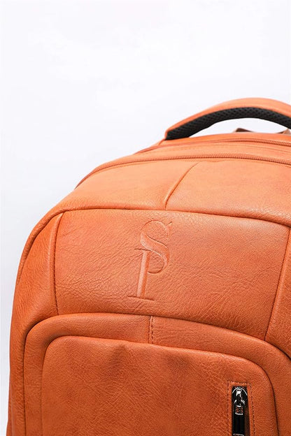 Sole Premise Leather Bag for Multi-functional Travel Carry-on with Shoe, Laptop and Clothes Compartments for Men & Women (Brown)