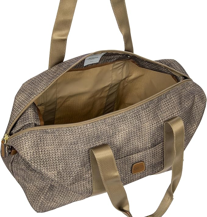 Bric's X-Collection Recycled fabric holdall medio 2in1 foldable - Wool Nut