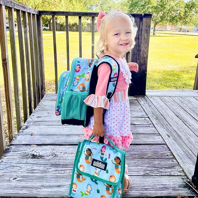 Wildkin 12-inch Kids Backpack – Padded, Adjustable, Ideal for Daycare & Travel (Mermaids)