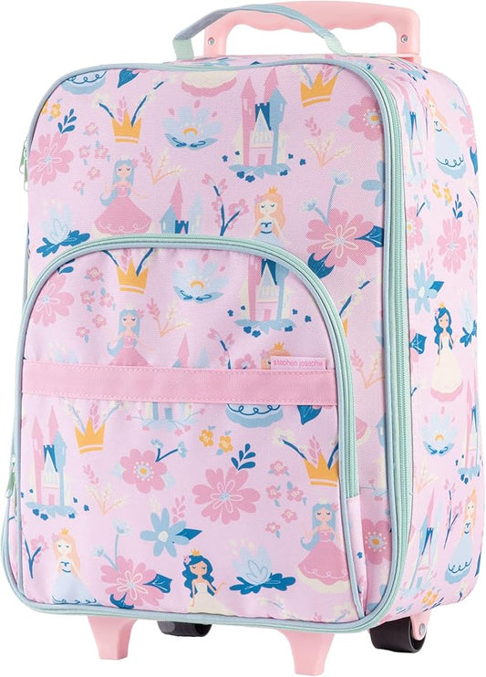 Stephen Joseph, Kids Roling Carry-On Luggage, 12.5" L x 6.5" W x 18" H, Princess