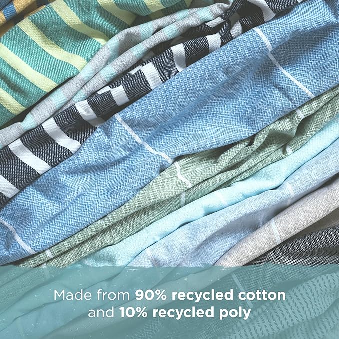 Large Turkish Beach Towel, Classic Sage - Super Soft & Lightweight Quick Dry Absorbent Towels for Beach, Picnic Blanket or Bath Towel - Sand Free Organic Turkish Cotton Yarn