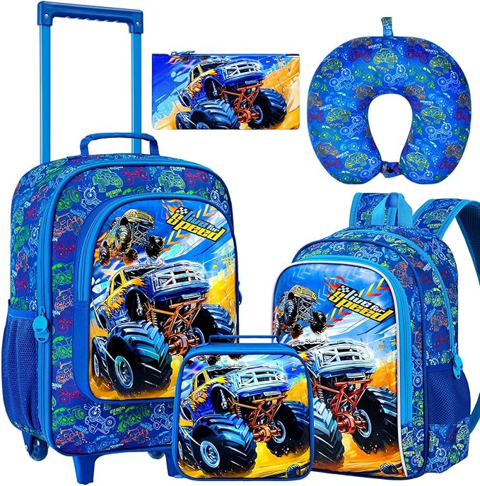 KLFVB Kids Luggage for Boys Girls, Cute Rolling Wheels Suitcase for Toddler, Children Travel Carry on Suitcase