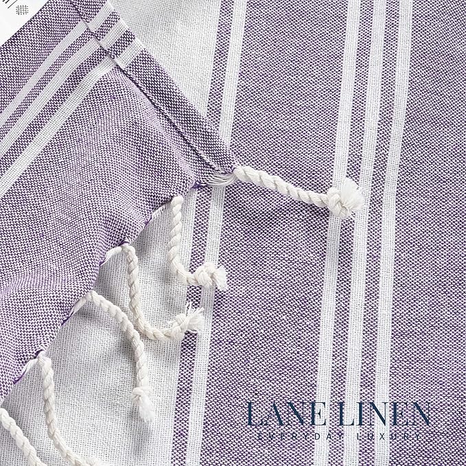 LANE LINEN Large Pool Towels, XL Beach Towel 2 Pack, Pre-Washed, No Shrink, Quick Dry Oversized Beach Towels, Stylish Beach Towel for Women, Sand Free Towel, 39"x71" - Regal Orchid