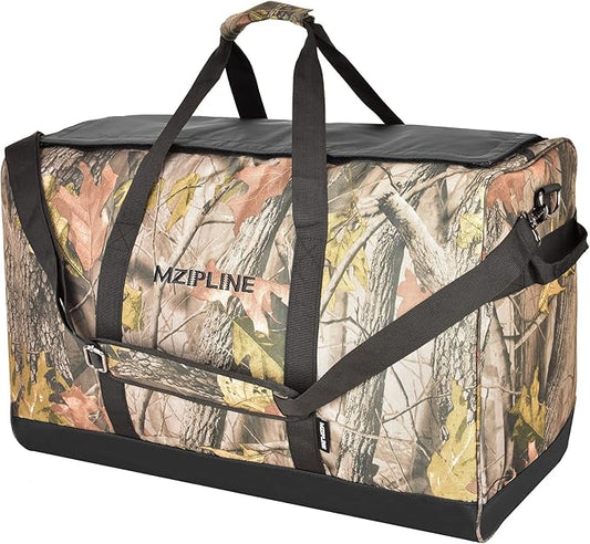 XL Large Duffle Bag Water Resistant Sport Gym Overnight Weekender Bag,Big Capacity Travel Duffel Holdall Bag With Carbon Lining (Camo, Large)