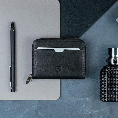 Vaultskin Mayfair Premier Leather Zip Wallet - Ultimate RFID Safety, Streamlined for Style & Functionality for Men and Women