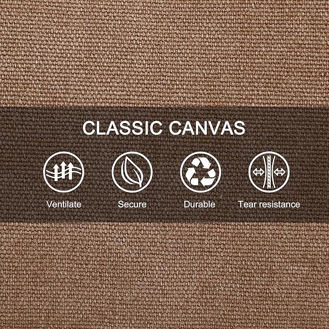 WITZMAN Toiletry Bag for Men Canvas Travel Bathroom Bag Lightweight Dopp Kit Mens Shaving Bag Cosmetic bag(A8011 Brown)