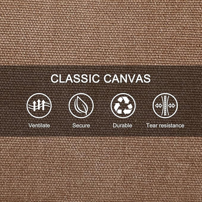 WITZMAN Toiletry Bag for Men Canvas Travel Bathroom Bag Lightweight Dopp Kit Mens Shaving Bag Cosmetic bag(A8011 Brown)