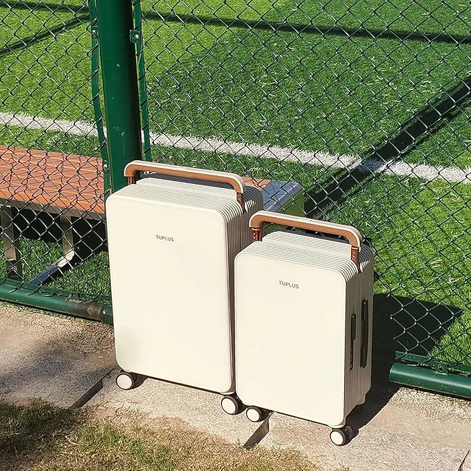 TUPLUS Suitcase ABS Hard Shell Luggage with 4 Spinner Wheels Hold Check in Travel Case, Balance Series