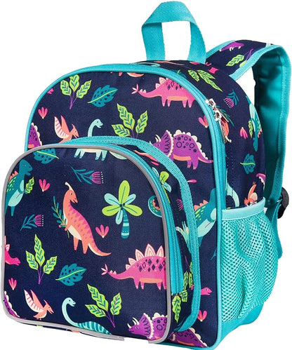 Wildkin 12-inch Kids Backpack – Padded, Adjustable, Ideal for Daycare & Travel - Darling Dinosaurs