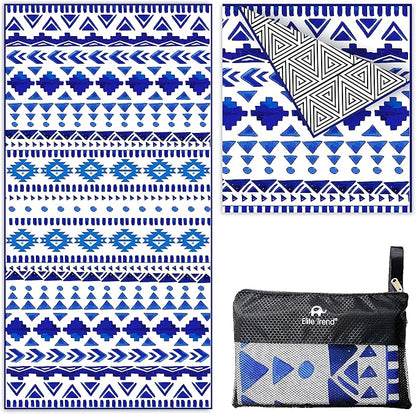 Elite Trend Quick Dry Towel Extra Large 78x35 Inch - Microfiber Beach Towel - Perfect for Beach, Travel, Swimming, Pool, Yoga, Hiking, Camping - Lightweight, Fast Drying, Compact for Adults (Aztech)