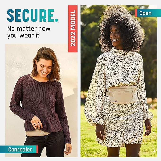 Hidden Money Belt for Travel for Men, Waist Wallet Anti Theft, RFID Passport Holder For Travel Men Or Women, Money Pouch, RFID Passport Holder