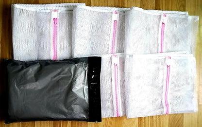 Mesh Laundry Bag, Kasiria 5 Pcs Washing Bags- for Laundry,Blouse, Hosiery, Stocking, Underwear, Bra and Lingerie, Travel Laundry Bag (X-Large)