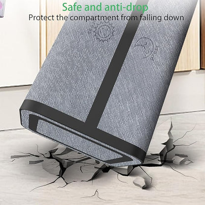 7-Day AM/PM Pill Organizer with Scratch-Resistant Leather Case - Portable Weekly Travel Medicine Box with Detachable Daily Pods & Privacy Design (Silver Black)