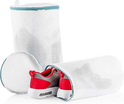 Premium Mesh Shoe Laundry Bags – Double-Layered Protection, Fits Up to Size 15, Durable Zipper, Travel-Friendly – 2 Pack