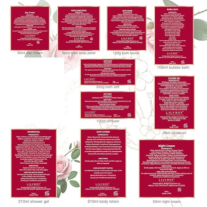 25Pcs Christmas Gifts for Women - Luxury Bath and Body Spa Gift Basket for Women with Necklace | Relaxing Care Kit Valentine's Mothers Day Gifts for Mom Gift Baskets for Anniversary or Bridal Shower