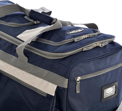 Olympia U.S.A. 33 inch Jumbo Size 8 Pockets Wheeled Rolling Duffel Bag Water Resistant Luggage Lightweight Travel Suitcase with Retractable Handle
