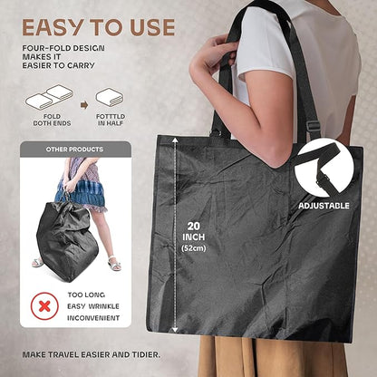 Travel Garment Bag with Zipper Pocket, Suit Bag for Suits, Dresses, Coats