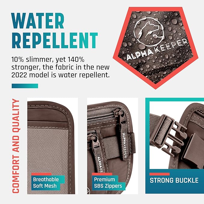 Hidden Money Belt for Travel for Men, Waist Wallet Anti Theft, RFID Passport Holder For Travel Men Or Women, Money Pouch, RFID Passport Holder