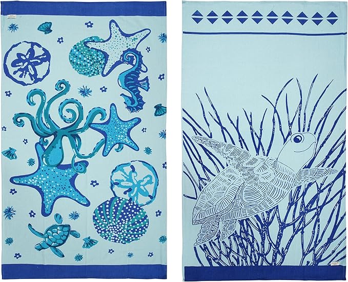 LANE LINEN Beach Towels for Women, 2 Pack Oversized, Pre-Washed, No-Shrink, Sand-Free, Quick Dry, Lightweight Travel Beach Towels for Pool & Shore, Soft and Absorbent – 39"x71", Sky Blue